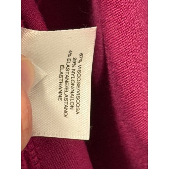 Anne Klein Womens Top Sz Large Viscose Blend Fuchsia blouse - Picture 4 of 12